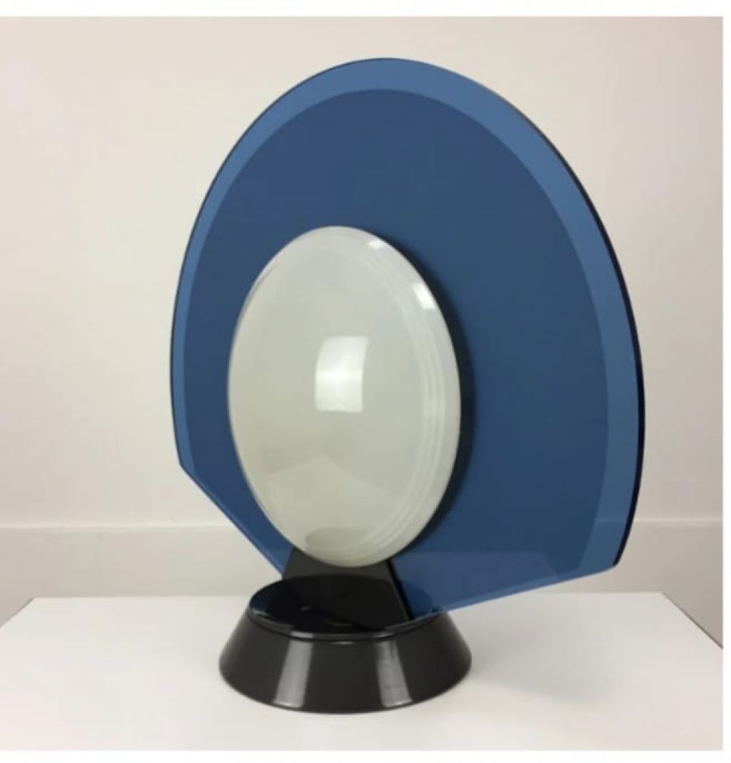 LAMPADA DA TAVOLO ARTELUCE MOD.TIKAL VETRO BLU