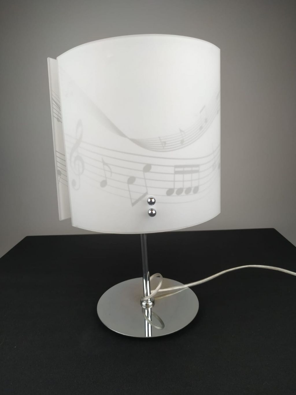 LAMPADA DA TAVOLO DI MURANO BIANCO SATINATO