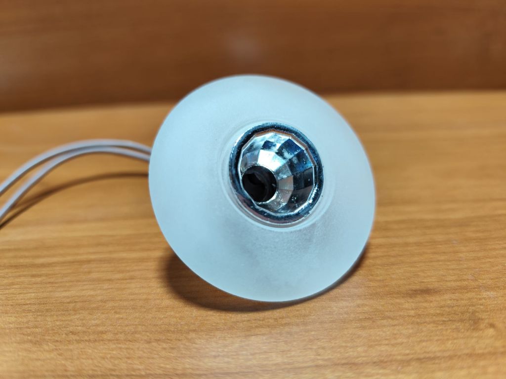 FARETTO AD INCASSO VETRO DI MURANO SATINATO BIANCO