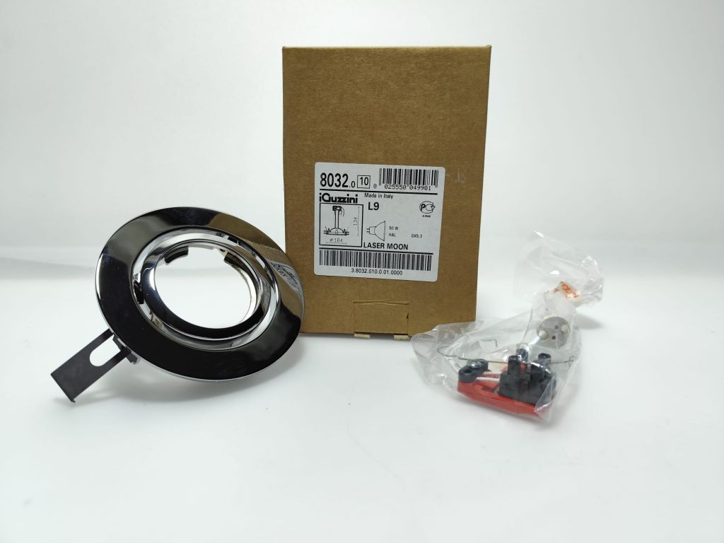 Faretto da incasso I-GUZZINI LASER MOON  tondo orientabile in metallo lucido oro cod.8032 /L9