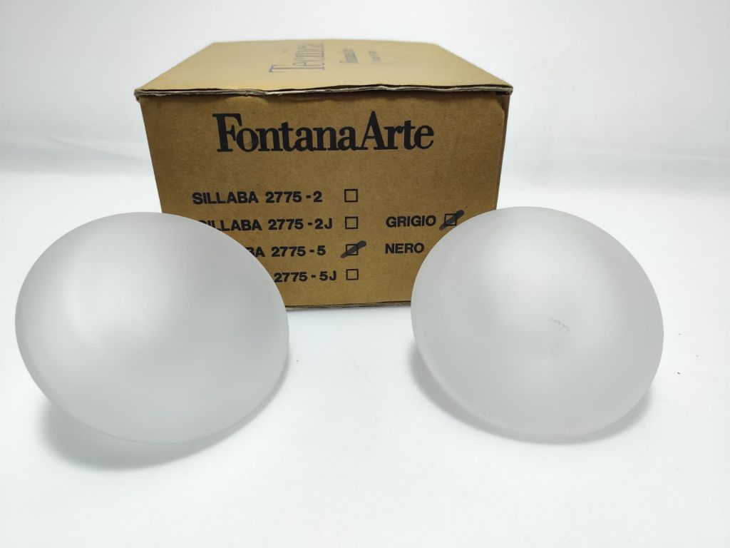 COPPIA DI LAMPADA DA SOFFITO/PARETE FONTANA ARTE SILLABA MEDIA