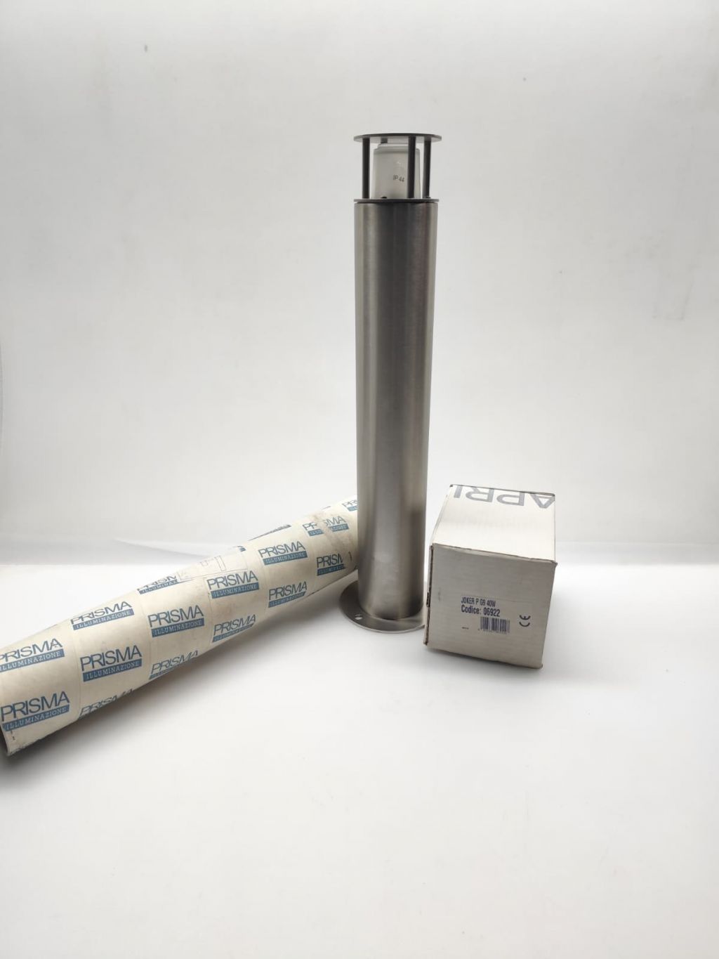 PALO DA ESTERNO PRISMA JOKER PD90 H 500 INOX 00935 COMPLETO DI LAMPADA JOKER P G9 40 W /06922