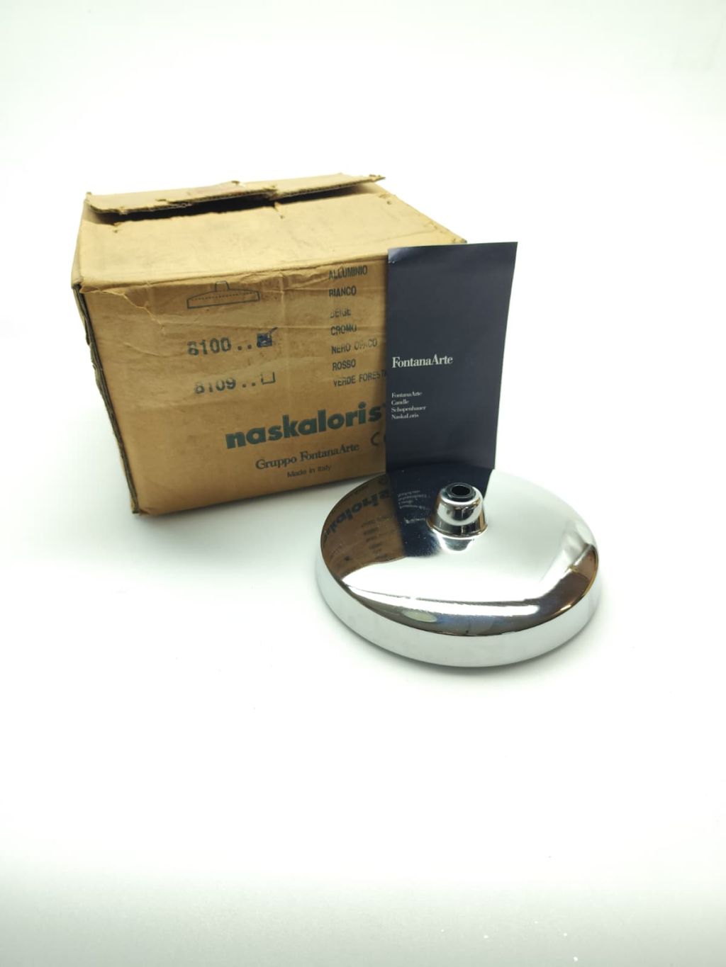 Base per lampada da tavolo FONTANA ARTE MOD. NASKALORIS 8100  CROMATA